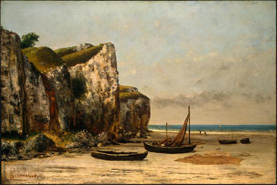 Gustave Courbet Beach in Normandy Spain oil painting art